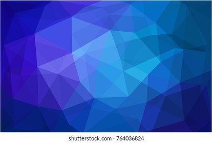 DARK BLUE vector abstract textured polygonal background. Blurry triangle design. Pattern can be used for background.