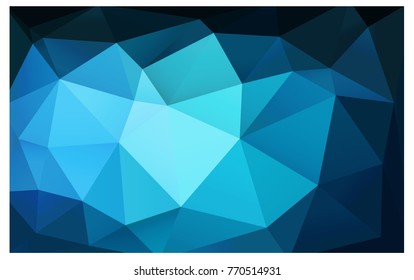 DARK BLUE vector abstract textured polygonal background. Blurry triangle design. Pattern can be used for background.