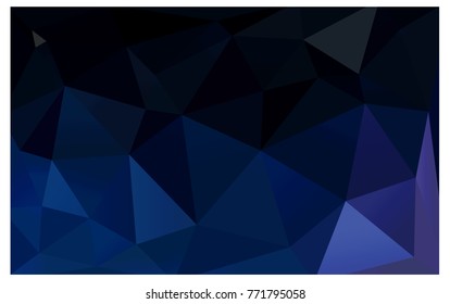 DARK BLUE vector abstract textured polygonal background. Blurry triangle design. Pattern can be used for background.