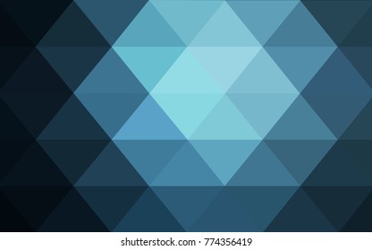 DARK BLUE vector abstract textured polygonal background. Blurry triangle design. Pattern can be used for background.