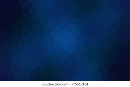 DARK BLUE vector abstract textured polygonal background. Blurry triangle design. Pattern can be used for background.