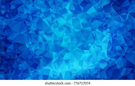 DARK BLUE vector abstract textured polygonal background. Blurry triangle design. Pattern can be used for background.