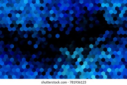 Dark BLUE vector abstract textured polygonal background. Brand-new blurry hexagonal design. Pattern can be used for background.