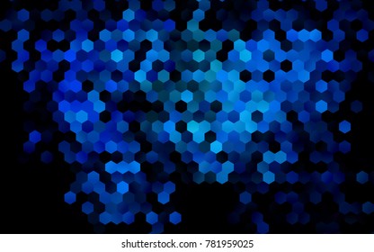 Dark BLUE vector abstract textured polygonal background. Brand-new blurry hexagonal design. Pattern can be used for background.