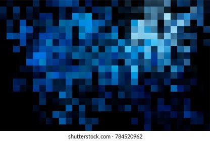 Dark BLUE vector abstract textured polygonal background. Blurry rectangular design. The pattern with repeating rectangles can be used for background.