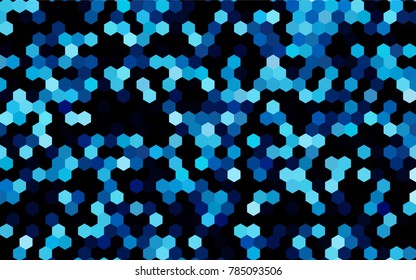 Dark BLUE vector abstract textured polygonal background. Brand-new blurry hexagonal design. Pattern can be used for background.