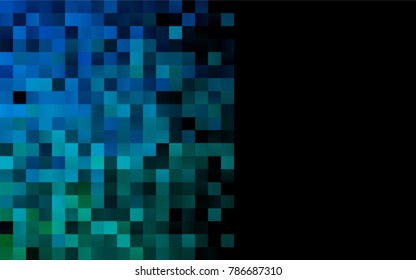 Dark BLUE vector abstract textured polygonal background. Blurry rectangular design. The pattern with repeating rectangles can be used for background.