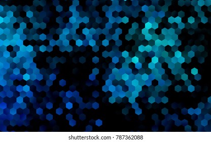 Dark BLUE vector abstract textured polygonal background. Brand-new blurry hexagonal design. Pattern can be used for background.