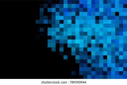 Dark BLUE vector abstract textured polygonal background. Blurry rectangular design. The pattern with repeating rectangles can be used for background.