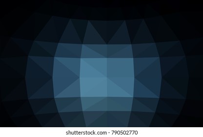 DARK BLUE vector abstract textured polygonal background. Blurry triangle design. Pattern can be used for background.