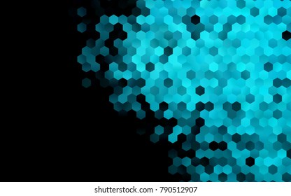Dark BLUE vector abstract textured polygonal background. Brand-new blurry hexagonal design. Pattern can be used for background.