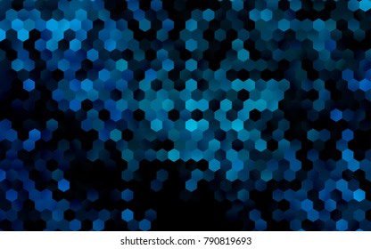 Dark BLUE vector abstract textured polygonal background. Brand-new blurry hexagonal design. Pattern can be used for background.