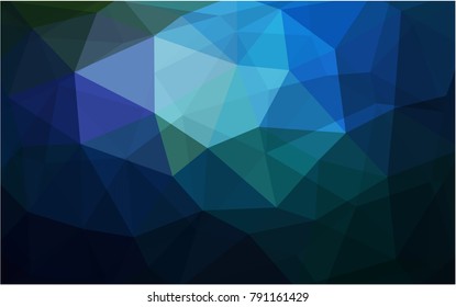 DARK BLUE vector abstract textured polygonal background. Blurry triangle design. Pattern can be used for background.