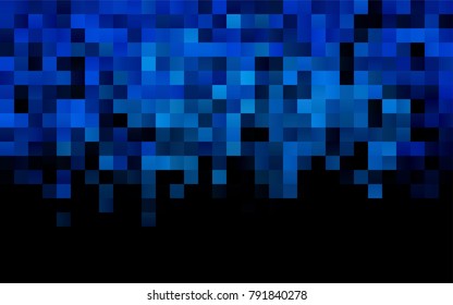 Dark BLUE vector abstract textured polygonal background. Blurry rectangular design. The pattern with repeating rectangles can be used for background.