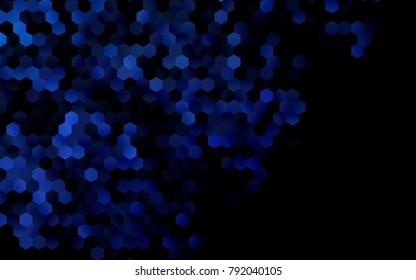 Dark BLUE vector abstract textured polygonal background. Brand-new blurry hexagonal design. Pattern can be used for background.