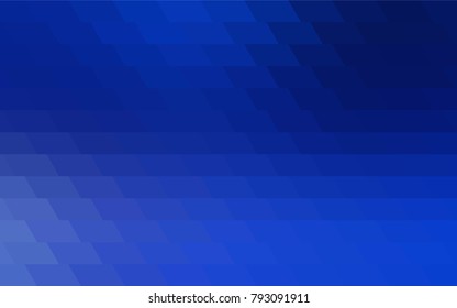 Dark BLUE vector abstract textured polygonal background. Blurry rectangular design. The pattern with repeating rectangles can be used for background.