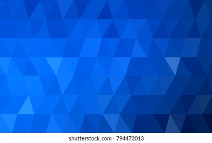 DARK BLUE vector abstract textured polygonal background. Blurry triangle design. Pattern can be used for background.