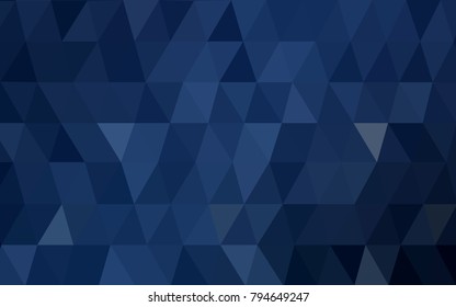 DARK BLUE vector abstract textured polygonal background. Blurry triangle design. Pattern can be used for background.