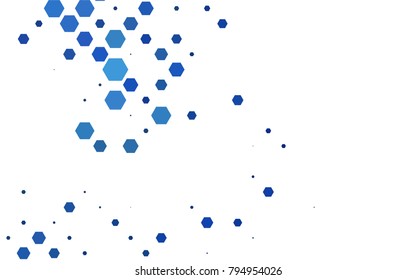 Dark BLUE vector abstract textured polygonal background. Brand-new blurry hexagonal design. Pattern can be used for background.