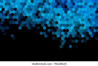 Dark BLUE vector abstract textured polygonal background. Brand-new blurry hexagonal design. Pattern can be used for background.