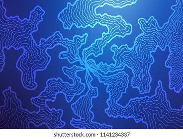 Dark BLUE vector backdrop with bent lines. Geometric illustration in marble style with gradient.  The best blurred design for your business.