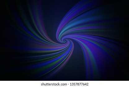Dark BLUE vector backdrop with bent lines. Colorful illustration in simple style with gradient. The best colorful design for your business.