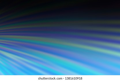 Dark BLUE vector backdrop with bent lines. A shining illustration, which consists of curved lines. Template for cell phone screens.