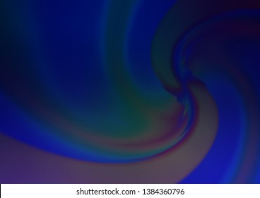 Dark BLUE vector backdrop with bent lines. An elegant bright illustration with gradient. The best blurred design for your business.