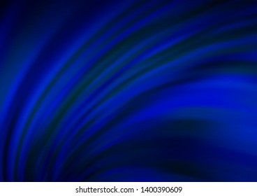 Dark BLUE vector backdrop with bent lines. A vague circumflex abstract illustration with gradient. A new texture for your  ad, booklets, leaflets.