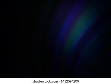 Dark BLUE vector backdrop with bent lines. Colorful abstract illustration with gradient lines. Marble style for your business design.