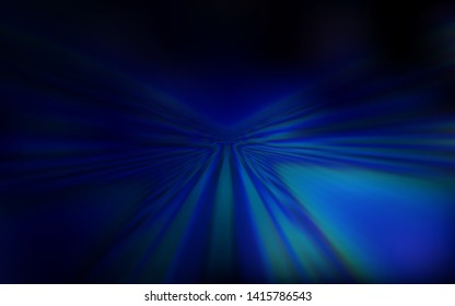 Dark BLUE vector backdrop with bent lines. Glitter abstract illustration with wry lines. Elegant pattern for a brand book.