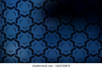 Dark BLUE vector backdrop with bent lines. Modern gradient abstract illustration with bandy lines. The best colorful design for your business.