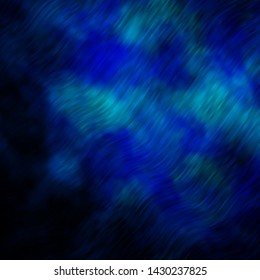 Dark BLUE vector backdrop with bent lines. Colorful illustration in circular style with lines. Best design for your posters, banners.