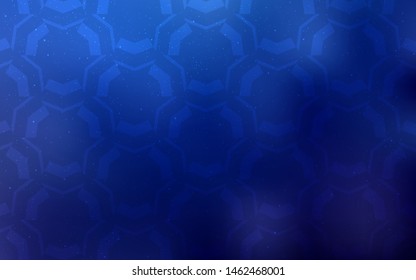 Dark BLUE vector backdrop with bent lines. A completely new colorful illustration in simple style. Brand new design for your ads, poster, banner.