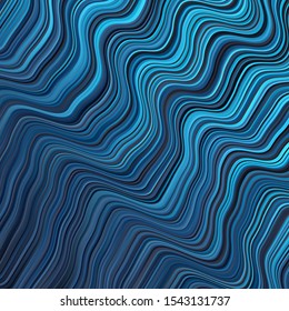 Dark BLUE vector backdrop with bent lines. Colorful illustration in abstract style with bent lines. Best design for your posters, banners.