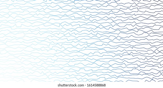 Dark BLUE vector backdrop with bent lines. Abstract gradient illustration with wry lines. Template for your UI design.