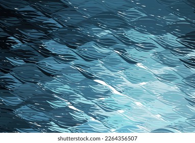 Dark BLUE vector backdrop with bent lines. A shining illustration, which consists of curved lines. Background for cell phone screens.