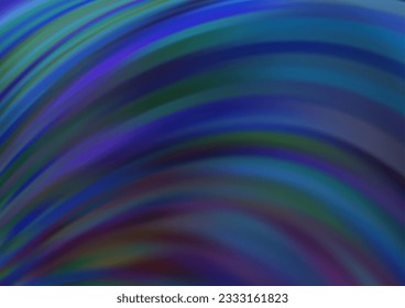 Dark BLUE vector backdrop with bent lines. Shining crooked illustration in marble style. The elegant pattern for brand book.