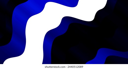 Dark BLUE vector backdrop with bent lines. Colorful illustration in abstract style with bent lines. Best design for your ad, poster, banner.