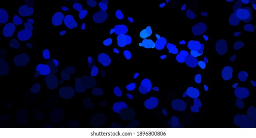 Dark blue vector backdrop with chaotic shapes. Modern abstract illustration with gradient random forms. Elegant design for wallpaper set.