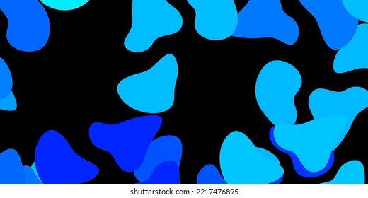 Dark blue vector backdrop with chaotic shapes. Colorful illustration with simple gradient shapes. Background for cell phones.