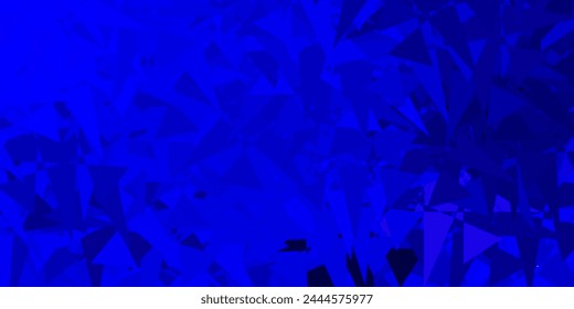 Dark BLUE vector backdrop with chaotic shapes. Simple design in abstract style with gradient forms. Modern design for your ads.