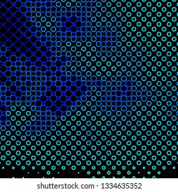 Dark BLUE vector backdrop with circles. Abstract decorative design in gradient style with bubbles. Pattern for websites, landing pages.