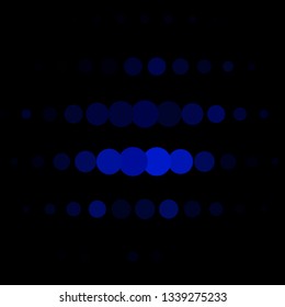 Dark BLUE vector backdrop with circles. Glitter abstract illustration with colorful drops. Design for your commercials.