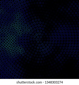 Dark BLUE vector backdrop with circles. Abstract illustration with colorful spots in nature style. Pattern for business ads.