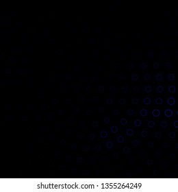 Dark BLUE vector backdrop with circles. Abstract colorful disks on simple gradient background. Pattern for business ads.