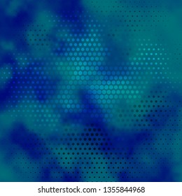 Dark BLUE vector backdrop with circles. Abstract decorative design in gradient style with bubbles. Design for your commercials.