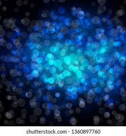 Dark BLUE vector backdrop with circles. Modern abstract illustration with colorful circle shapes. Design for your commercials.