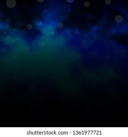 Dark BLUE vector backdrop with circles. Modern abstract illustration with colorful circle shapes. Pattern for websites, landing pages.