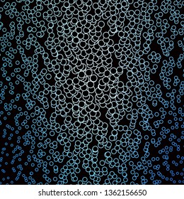 Dark BLUE vector backdrop with circles. Colorful illustration with gradient dots in nature style. Design for posters, banners.